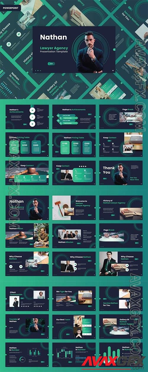 Lawyer Agency Powerpoint, Keynote and Google Slides Template