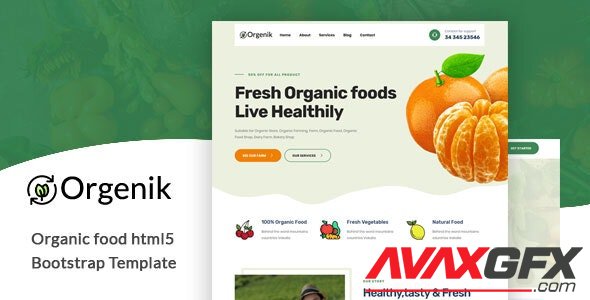 ThemeForest - Orgenik v1.0 - Organic Food HTML5 Template (Update: 24 July 20) - 27278629