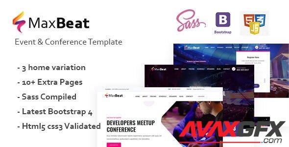 ThemeForest - Maxbeat v1.1 - Event & Conference HTML5 Template - 23250415