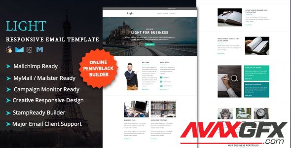 ThemeForest - LIGHT v1.0 - Multipurpose Responsive Email Template + Stampready Online Builder Access (Update: 10 August 21) - 17549625