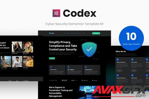 ThemeForest - Codex v1.0.0 - Cyber Security Elementor Template Kit - 34314632