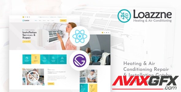 ThemeForest - Loazzne v1.0 - Gatsby React Heating & Air Conditioning Services Template - 34080900