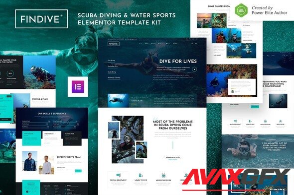 ThemeForest - Findive v1.0.0 - Scuba Diving & Water Sports Elementor Template Kit - 34315754