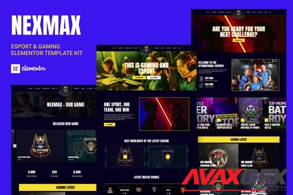 ThemeForest - Nexmax v1.0.0 - Esports & Gaming Elementor Template Kit - 34252029