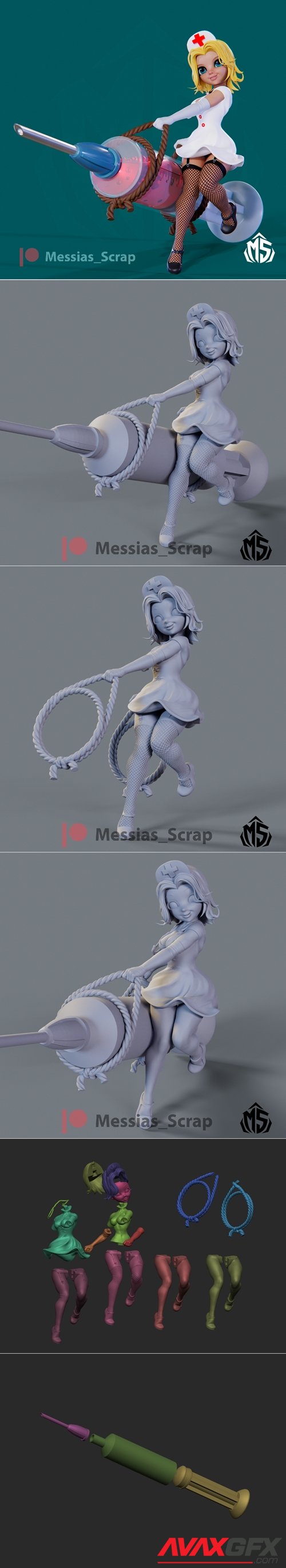 Nurse with the vaccine – 3D Printable STL