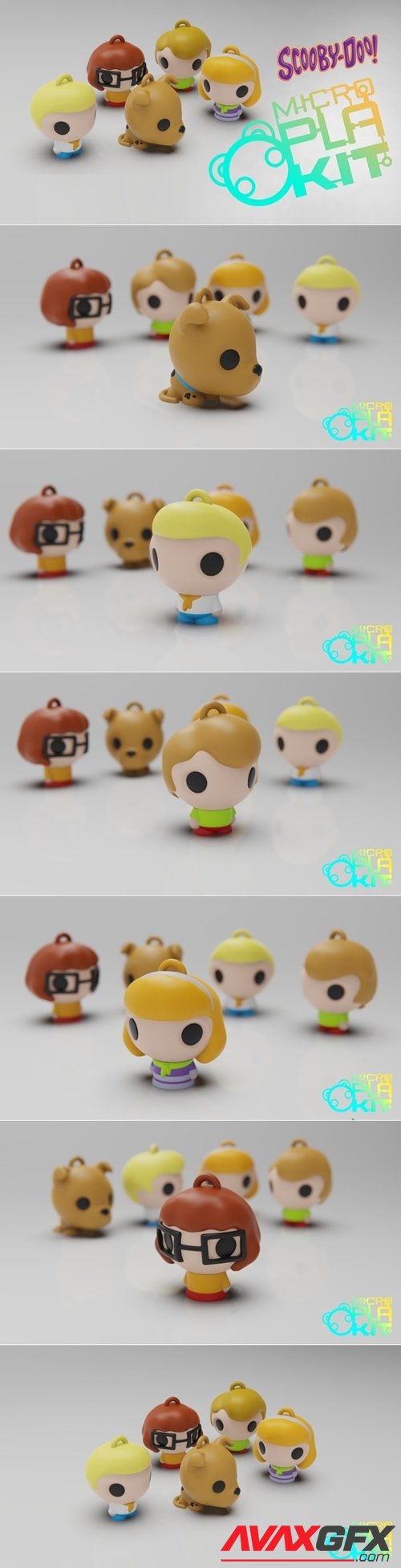 Scooby-Doo! Set (MicroPlaKit Series) – 3D Printable STL