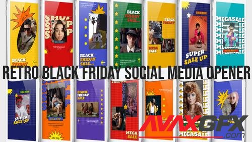 MotionArray – Retro Black Friday Social Media Opener 1049613