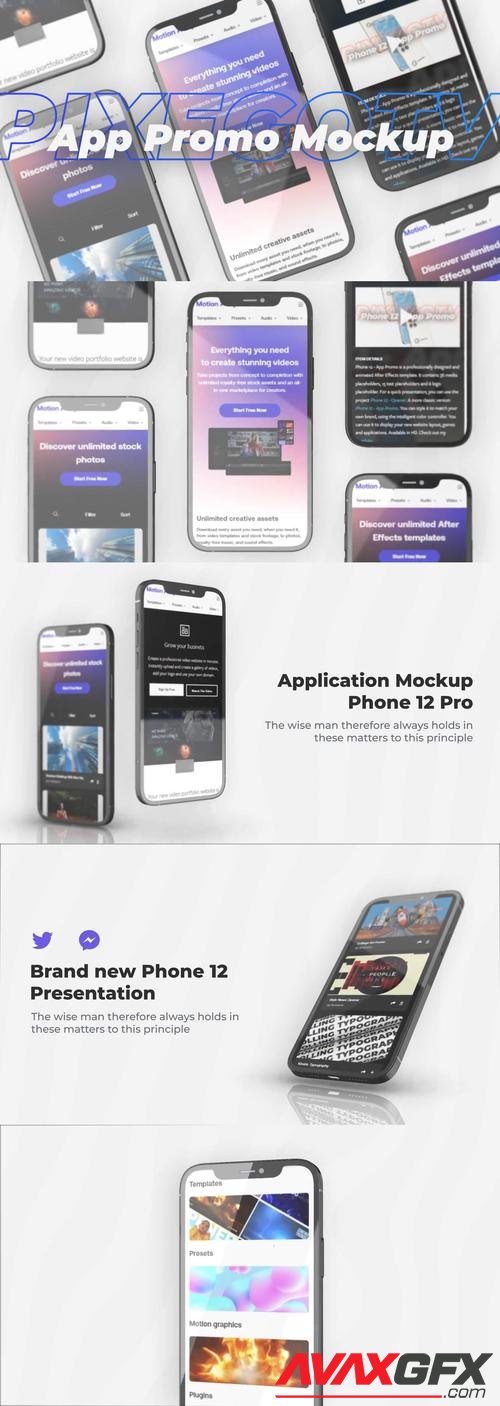 MotionArray – App Promo Mockup - Phone 12 Presentation 1040315