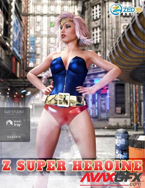 Z Super Heroine - Poses and Partials for Genesis 3 and 8 Female