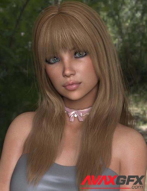 Nera Hair for Genesis 3 and 8 Female(s)