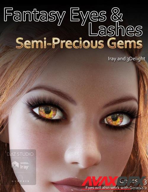 Fantasy Eyes - Semi Precious Gems and Lashes