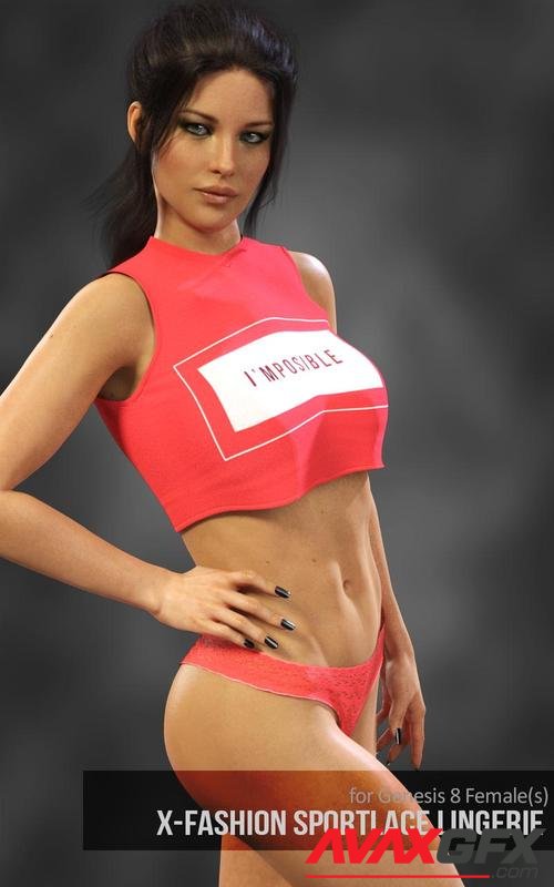 X-Fashion SportLace Lingerie for Genesis 8 Females