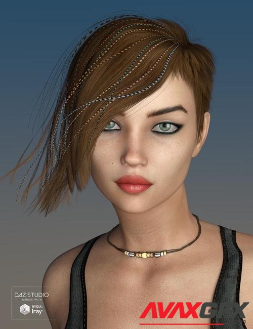 Danny Hair for Genesis 3 and 8 Female(s)