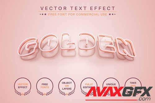 Golden Stroke - Editable Text Effect - 6604263