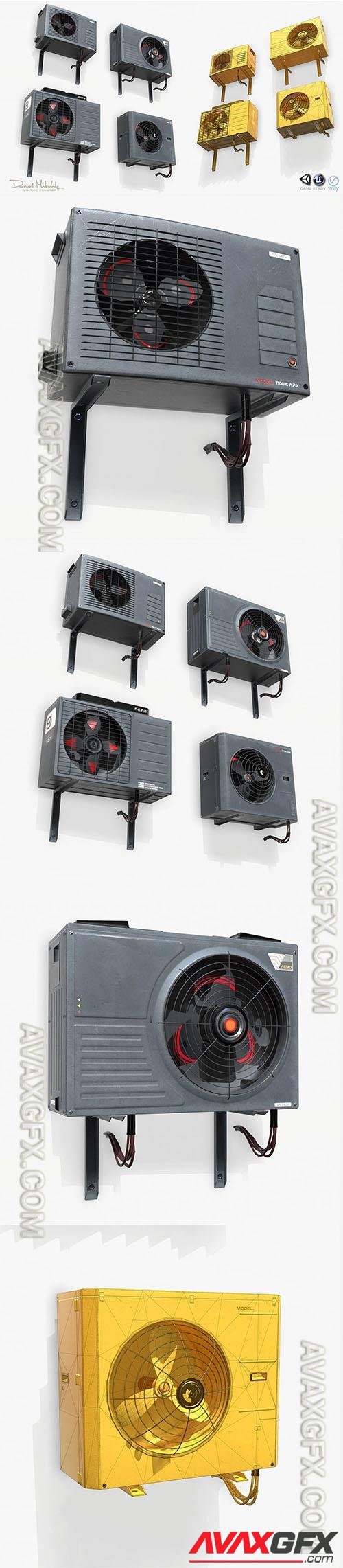 Sci-fi Airconditiong PBR Low Poly 3d Model o100472
