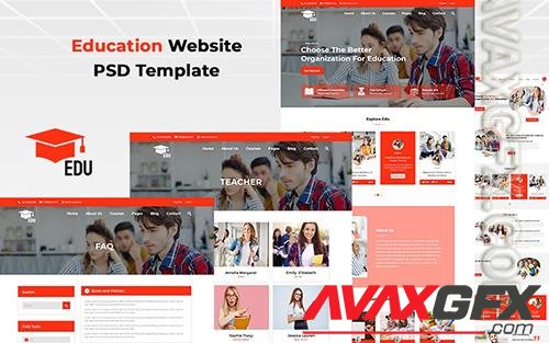 Edu - Education Website PSD Template o92642