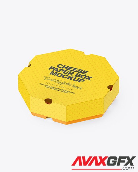 Cheese Paper Box Mockup 89538