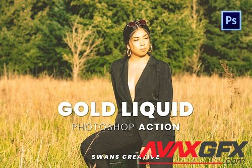 Gold Liquid Photoshop Action