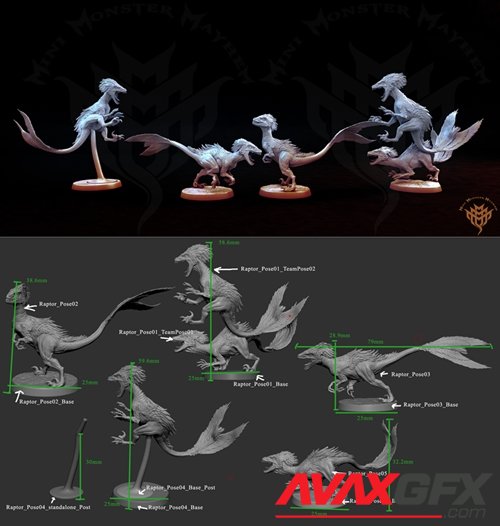 Raptors – 3D Printable STL