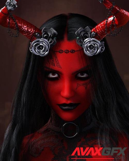 Crimson and Horns for Genesis 8.1 Female