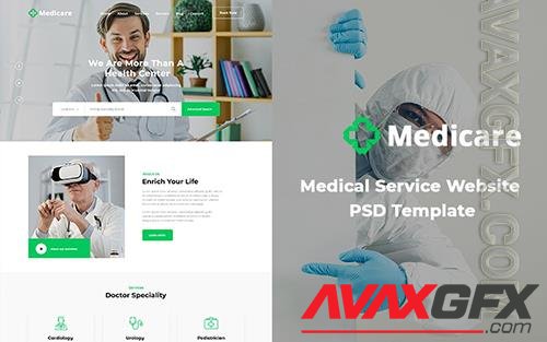 Medicare -Medical Service Website PSD Template o176806