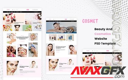 Beauty And Cosmetics Website PSD Template o100479