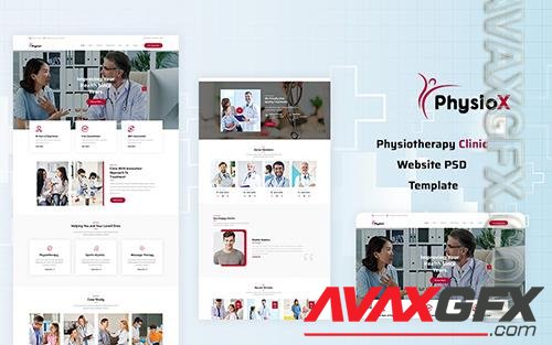 PhysioX - Physiotherapy Clinic Website PSD Template o184209