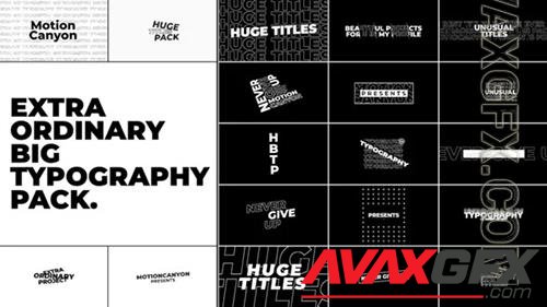 Extraordinary Big Typography. 34094248 (VideoHive)