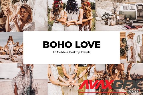 20 Boho Love Lightroom Presets & LUT - 6598532