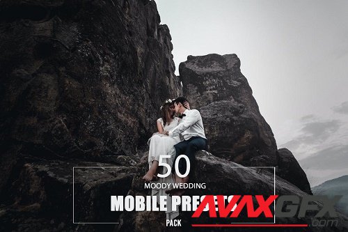 50 Moody Wedding Mobile Presets Pack