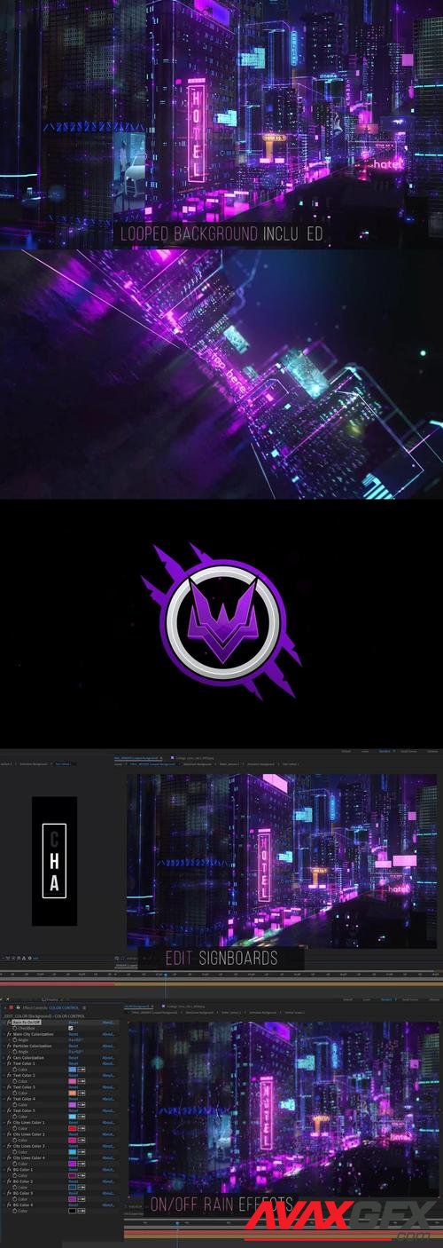 MotionArray – Cyberpunk Opener And Background 878890