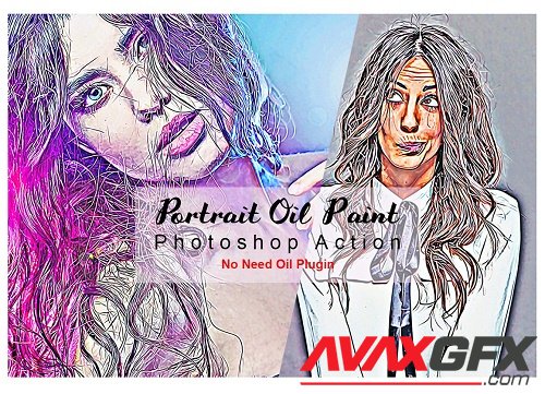 Portrait Oil Paint Photoshop Action - 6608348