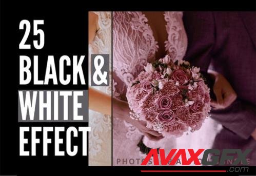 25 Black & White Photoshop Action Bundle