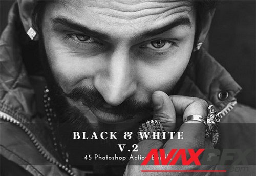 Black & White Photoshop Action Bundle V2