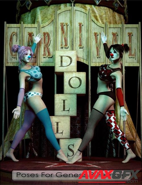 Carnival Dolls Poses for Genesis 8 Female