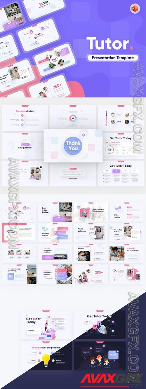 Tutor Creative Education PowerPoint Template U7VQZXS