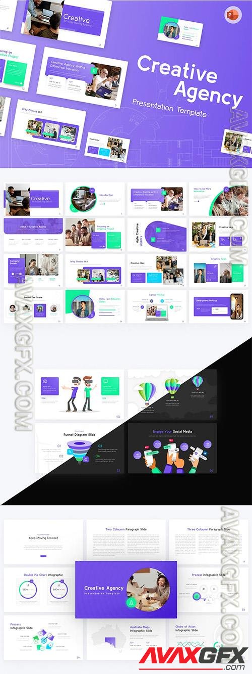 Creative Agency Modern PowerPoint Template ZLUT8EY