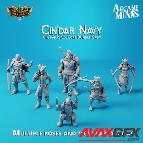 Skies of Sordane (Minis Only) Cin’dar Navy – 3D Printable STL