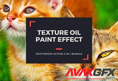 Texture Oil Paint Effect Action Bundle