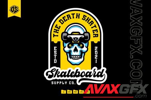 Skateboard Skull Logo Template