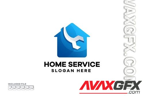 Home Service Gradient Logo Design