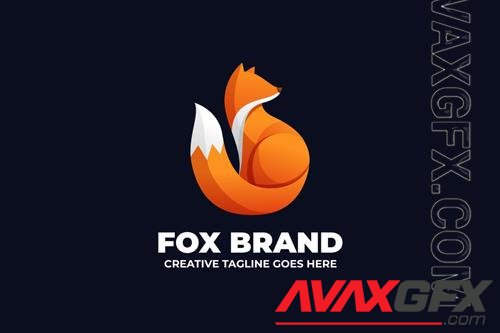 Fox Mascot Character Gradient Logo