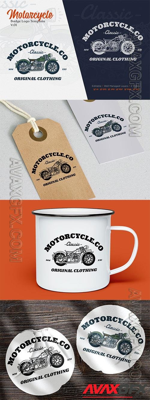 Motorcycle Club Badge Logo Template 01