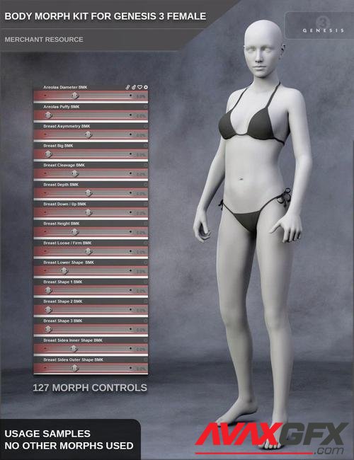 Body Morph Kit for Genesis 3 Female and Merchant Resource