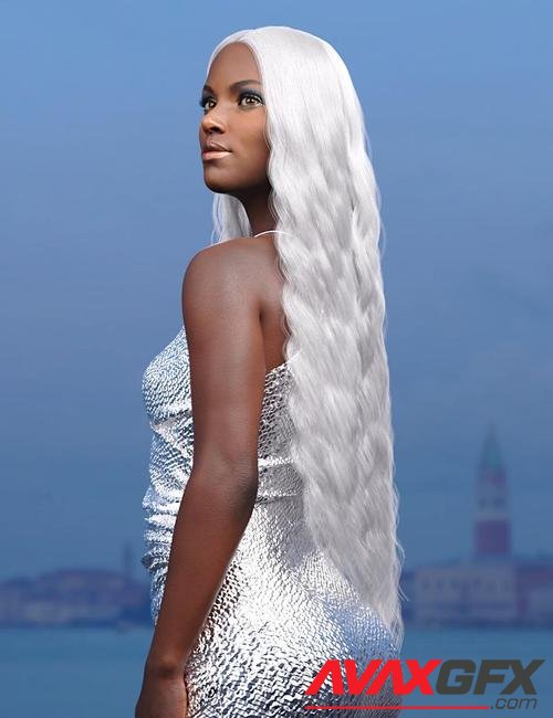 dForce Mermaid Hair for Genesis 8 and 8.1 Females
