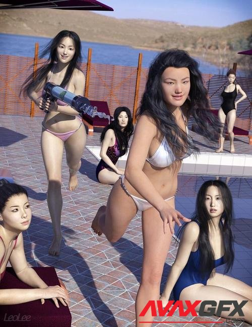 Chinese Face and Body Shapes for Genesis 3 and 8 Female