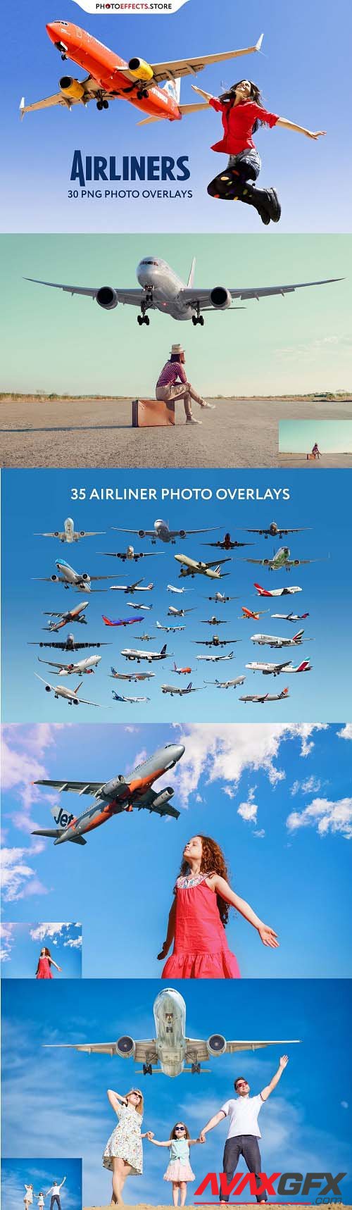 35 Airliners Photo Overlays - 6576238