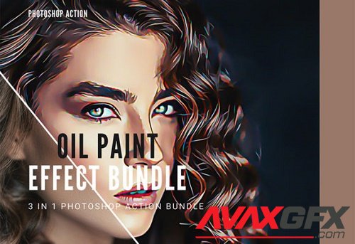 Oil Paint Effect Photoshop Action Bundle