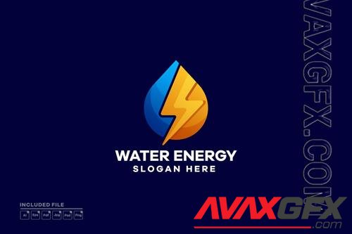 Water Energy Gradient Logo Design