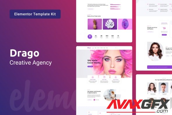 ThemeForest - Drago v2.0.2 - Creative Digital Agency Elementor Template Kit - 27491736